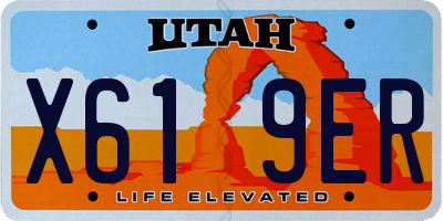 UT license plate X619ER
