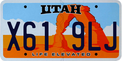 UT license plate X619LJ