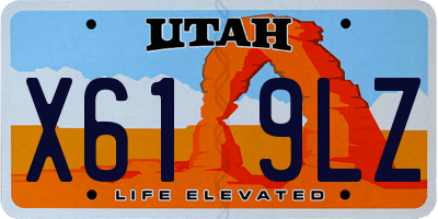 UT license plate X619LZ