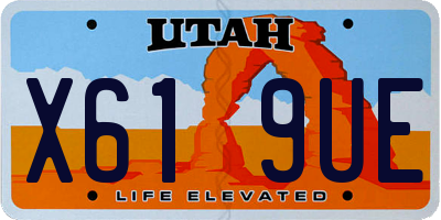 UT license plate X619UE