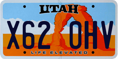 UT license plate X620HV