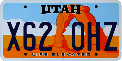 UT license plate X620HZ