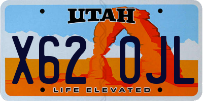 UT license plate X620JL