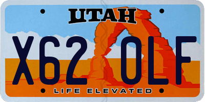 UT license plate X620LF