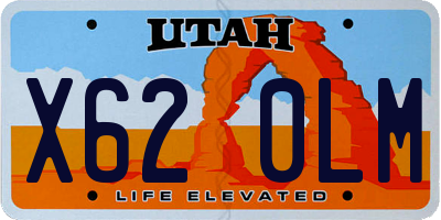 UT license plate X620LM