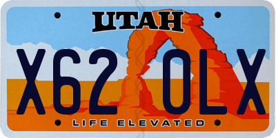 UT license plate X620LX