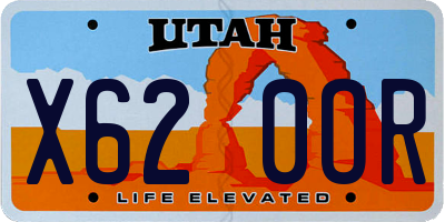 UT license plate X620OR