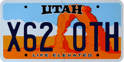 UT license plate X620TH