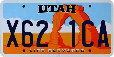 UT license plate X621CA