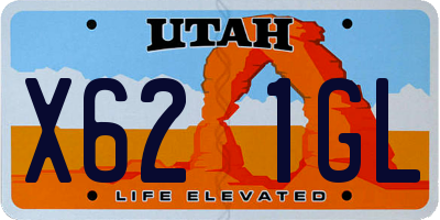 UT license plate X621GL