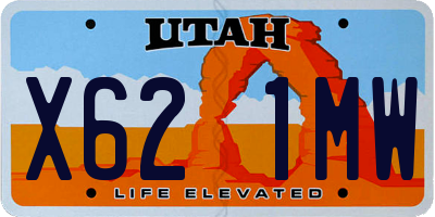 UT license plate X621MW