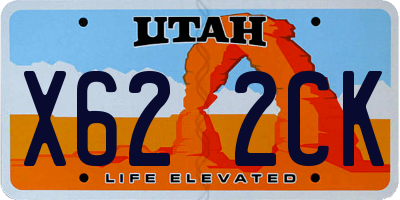 UT license plate X622CK