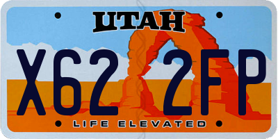 UT license plate X622FP