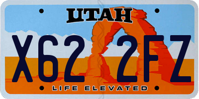 UT license plate X622FZ