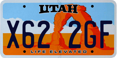 UT license plate X622GF