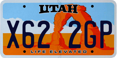 UT license plate X622GP