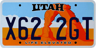 UT license plate X622GT