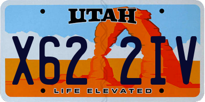 UT license plate X622IV