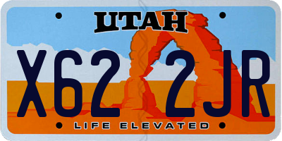 UT license plate X622JR