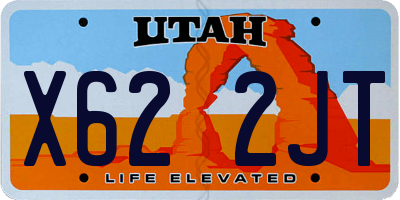 UT license plate X622JT