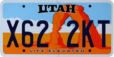 UT license plate X622KT