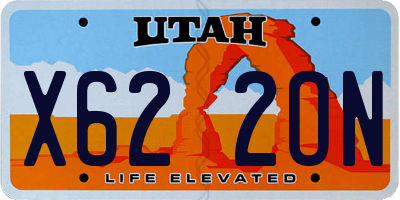 UT license plate X622ON