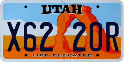 UT license plate X622OR