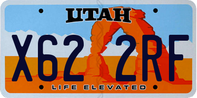 UT license plate X622RF