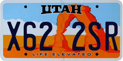 UT license plate X622SR
