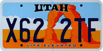 UT license plate X622TF