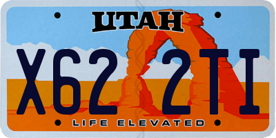 UT license plate X622TI