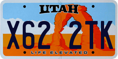 UT license plate X622TK