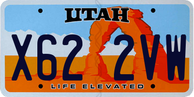 UT license plate X622VW