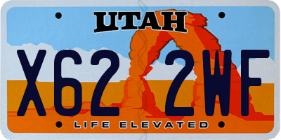 UT license plate X622WF