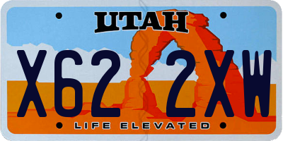 UT license plate X622XW