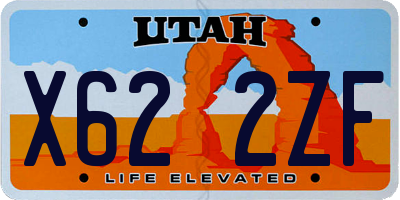 UT license plate X622ZF