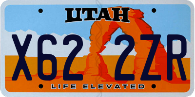 UT license plate X622ZR