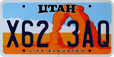 UT license plate X623AQ