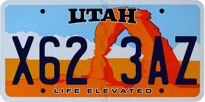 UT license plate X623AZ
