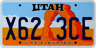UT license plate X623CE