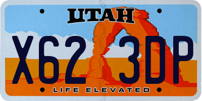 UT license plate X623DP
