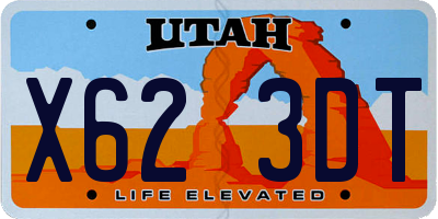 UT license plate X623DT