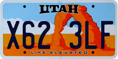 UT license plate X623LF