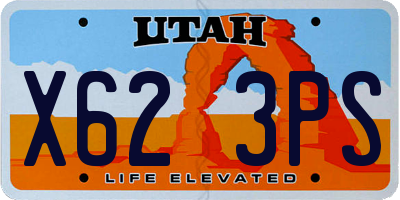 UT license plate X623PS