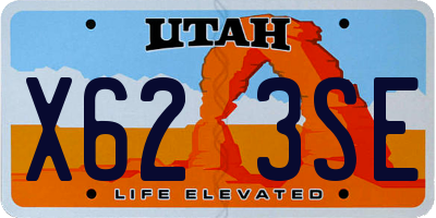 UT license plate X623SE