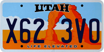 UT license plate X623VO