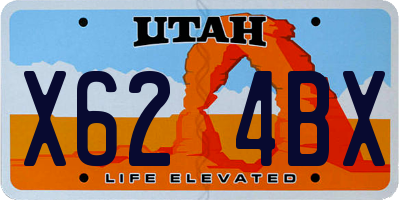 UT license plate X624BX