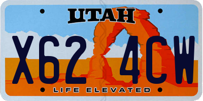 UT license plate X624CW