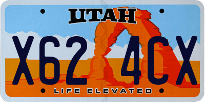 UT license plate X624CX