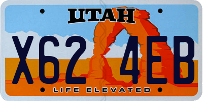 UT license plate X624EB